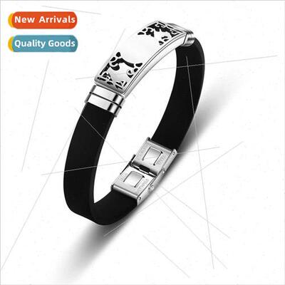 Skeleton tanium steel men personalised bracelet jewellery st