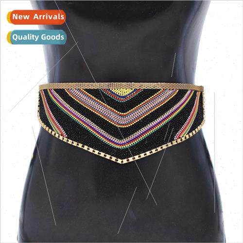 2024 new retro colorful rice beads waist seal handmade minor