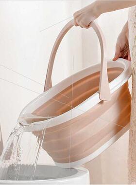 Portable folding car wash bucket household large mop bucket