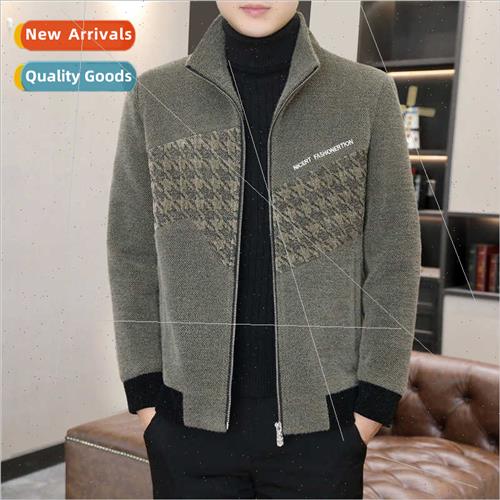 Fall winter new mink jacket men short Slim tweed jacket nd y