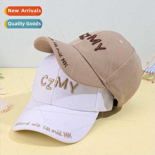 Spring Summer fashion hard top duck tongue cap letters embro