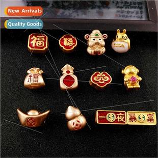 headbYuanbao God Fortune trans gourd jewelry money pen beads