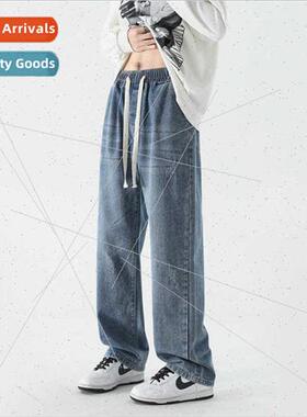 Jeans men spring summer new blue pants American retro nd loo