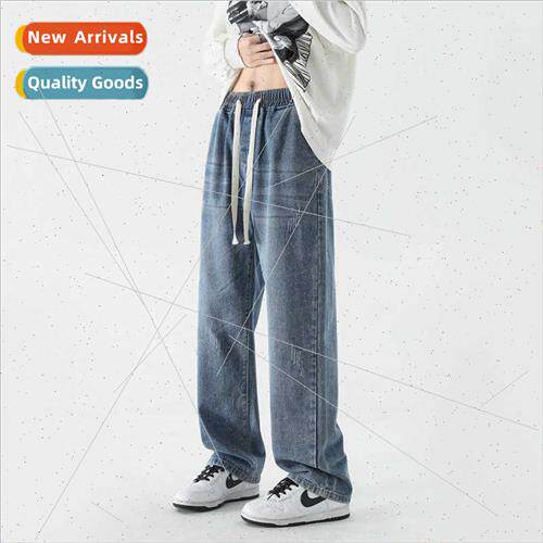 Jeans men spring summer new blue pants American retro nd loo