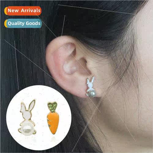 Korean popular jewelry alloy oil drop cartoon rabb carrot ea