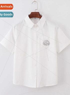 2021 jk unims hannan embroidery long short-sleeved shirt fem