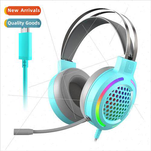 Hole hollow RGB gaming chicken game headset wired computer h