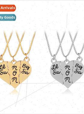 jewelry Mother Day gift big sis mom three petals patchwork l