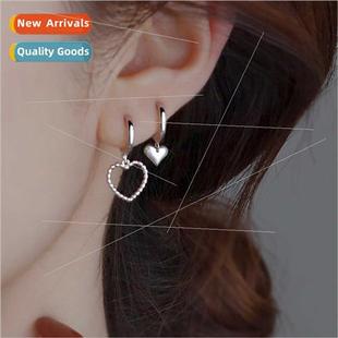 earrings short fashion che asymmetric buckle hollow love ear