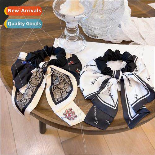 Autumn vintage French temperament bow flutter hair band Kore
