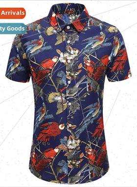2021 Spring Summer Large ze Flower Shirt Short Sleeve Chines