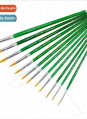 12pcs pointed gouache brushes set nylon hair propylene oil p