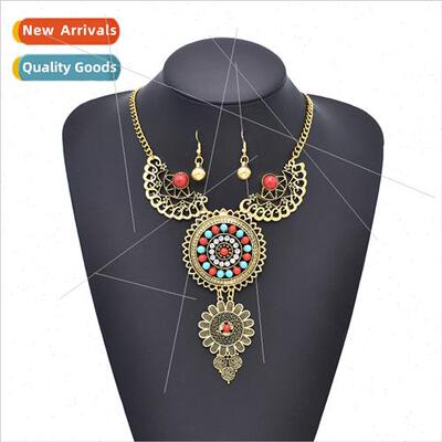 Europe necklaces vintage skeleton splicing alloy necklace se