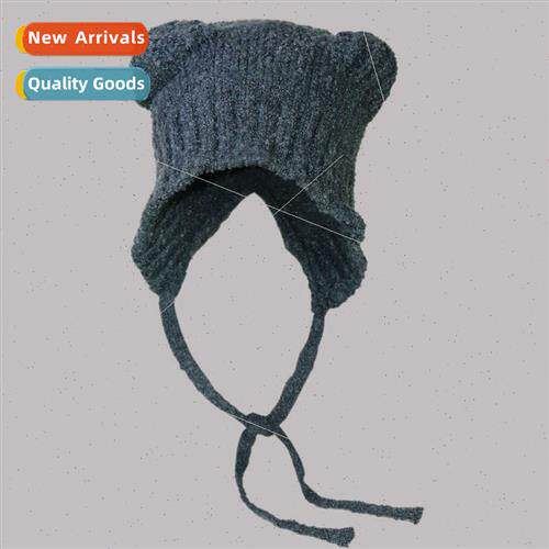 cute teddy fluffy bear ears Thunderbird hat female fall wint