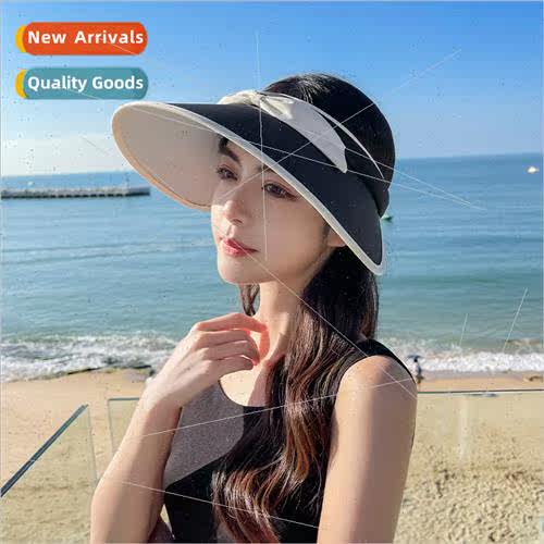 Korea empty top hat fashion bow female students summer UV su