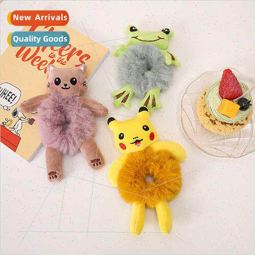 Hugging bear hair band new cute plush bear tie head rope fem