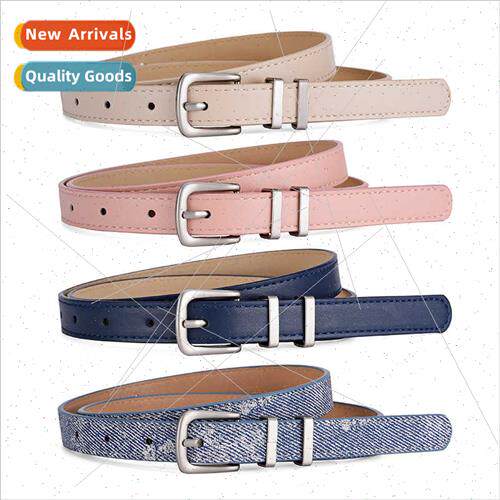 Belt women senior sense silver buckle simple versatile jeans