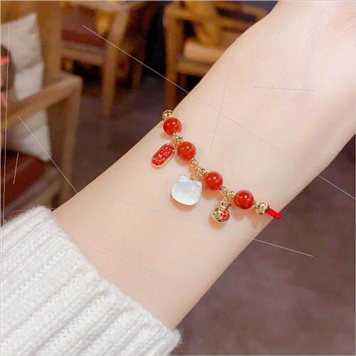 Cute Fashion Cat Head Red Bracelet Sweet che Bracelet