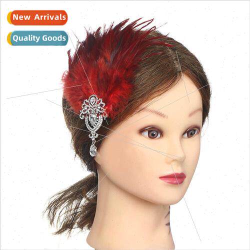 2020 New Handmade Vintage Feather Elastic Hair Accessories W