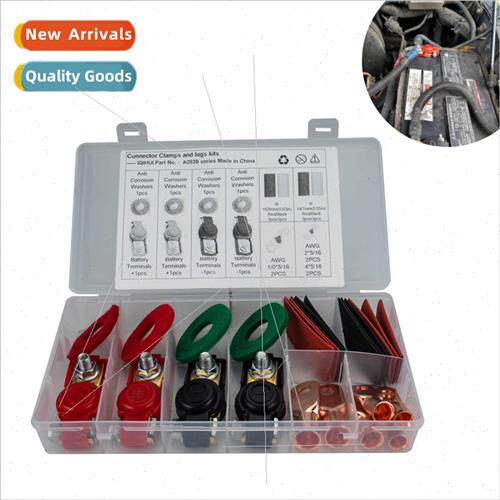 2 Pair Car Universal Battery Plugs Battery Clamps Wiring Sor