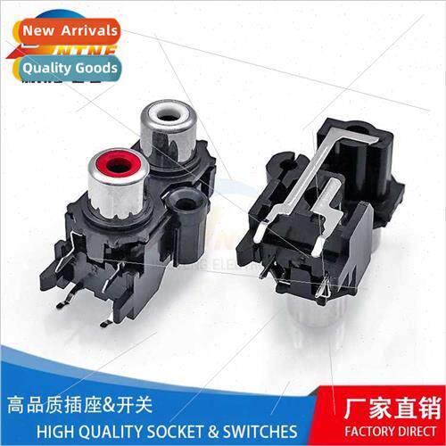AV same core socket 4 pins RCA holder 2 holes PCB soldering