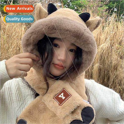 new bear hat winter cute warm thickened scarf one ear protec