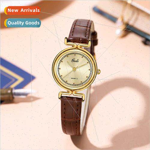 Vintage senior sense leather women watch niche high value st