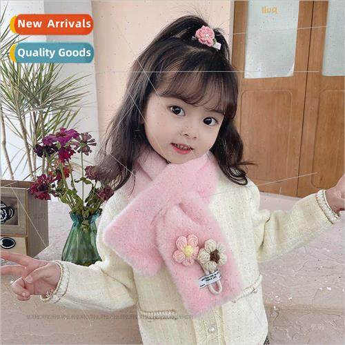 Parent-child  three-dimensional sunflower fur collar imation