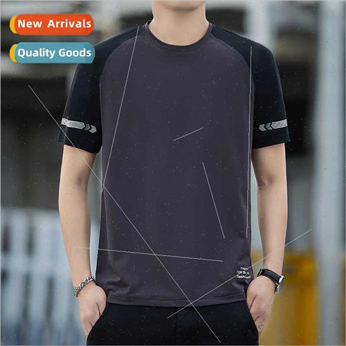 Ice silk short-sleeved t-shirt men summer men thin wh sports