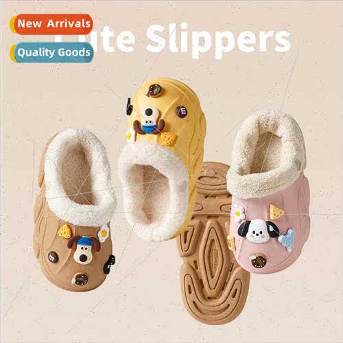 DIY parent-child children cotton slippers fall winter home w