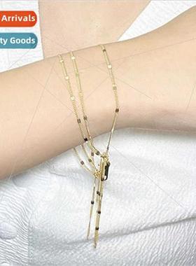 Europe niche fashion wild gold wheat ears multi-layer stacki