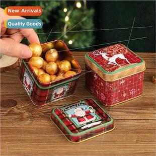 Jar Square Mini Christmas Box Storage Iron Biscu Candy