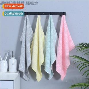 Microfiber wave pattern two-color towel whout hair loss abso