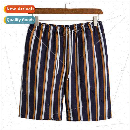 2022 Cotton linen striped youth fashion wh drawstring five h