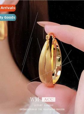 Electroplated U-shaped cross metal earrings earrings ear jew