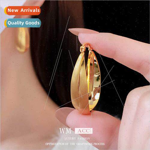 Electroplated U-shaped cross metal earrings earrings ear jew