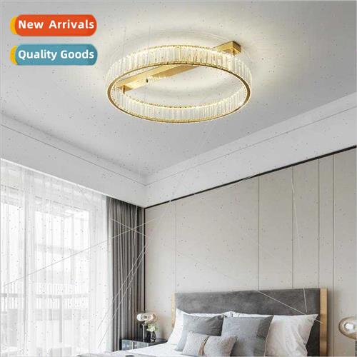 Modern light luxury crystal all copper ceiling lamp home liv