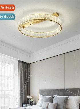 Modern light luxury crystal all copper ceiling lamp home liv