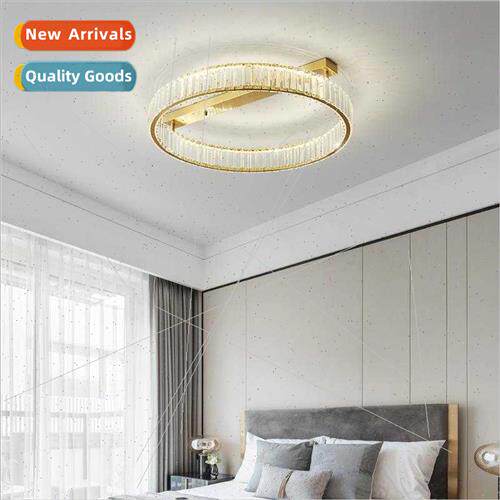 Modern light luxury crystal all copper ceiling lamp home liv