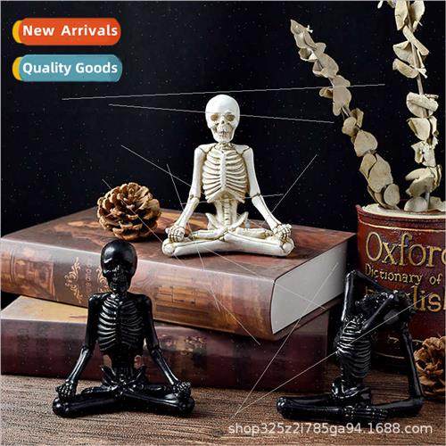 Halloween Yoga Skeleton Ghost Holiday Ornament Ghost Festiva