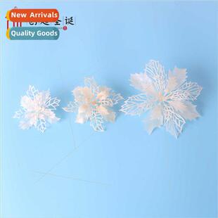 Christmas plastic flowers DIY accessories uncolored powdered