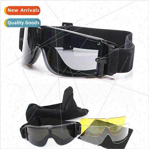 3 Lens Crossbow Locust Desert Tactical Goggles CS Bulletproo