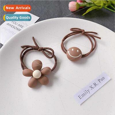 Korea simple headband personalized ponytail flower hair band