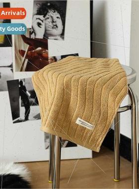 Ins wind solid color cotton bath towel new simple wind absor
