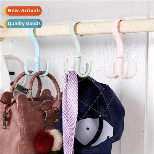 Creative rotatable hook closet organizer god bag tie coat ra