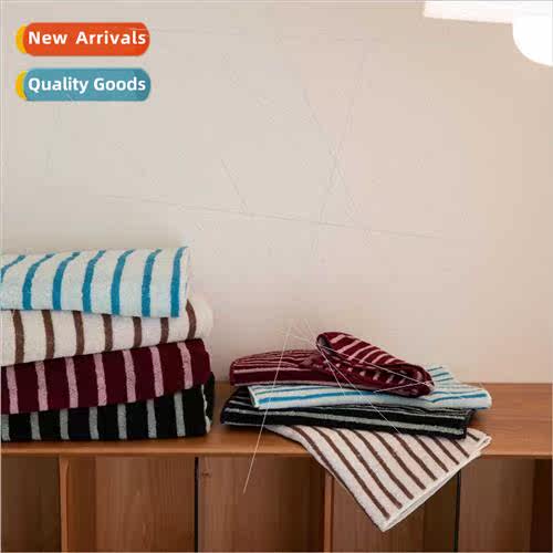 Ins wind simple striped towel cotton absorbent adult bath to