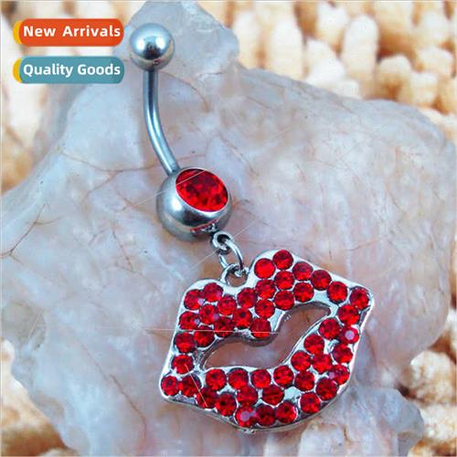 Piercing Jewelry Big Red Belly Button Ring Navel Ring Navel