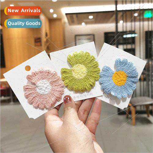 Children small daisy hairpin girls princess cute wool small
