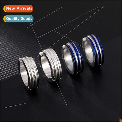 Tanium steel men whout ear holes ear clips punk fashion simp