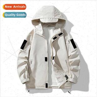 Spring Autumn new HK workwear jacket men hooded windbreaker